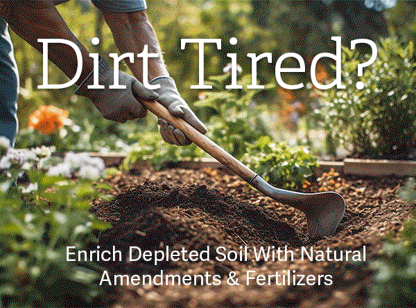 Dirt Tired? Enrich Depleted Soil wiht Natural Amendments & Fertilizers