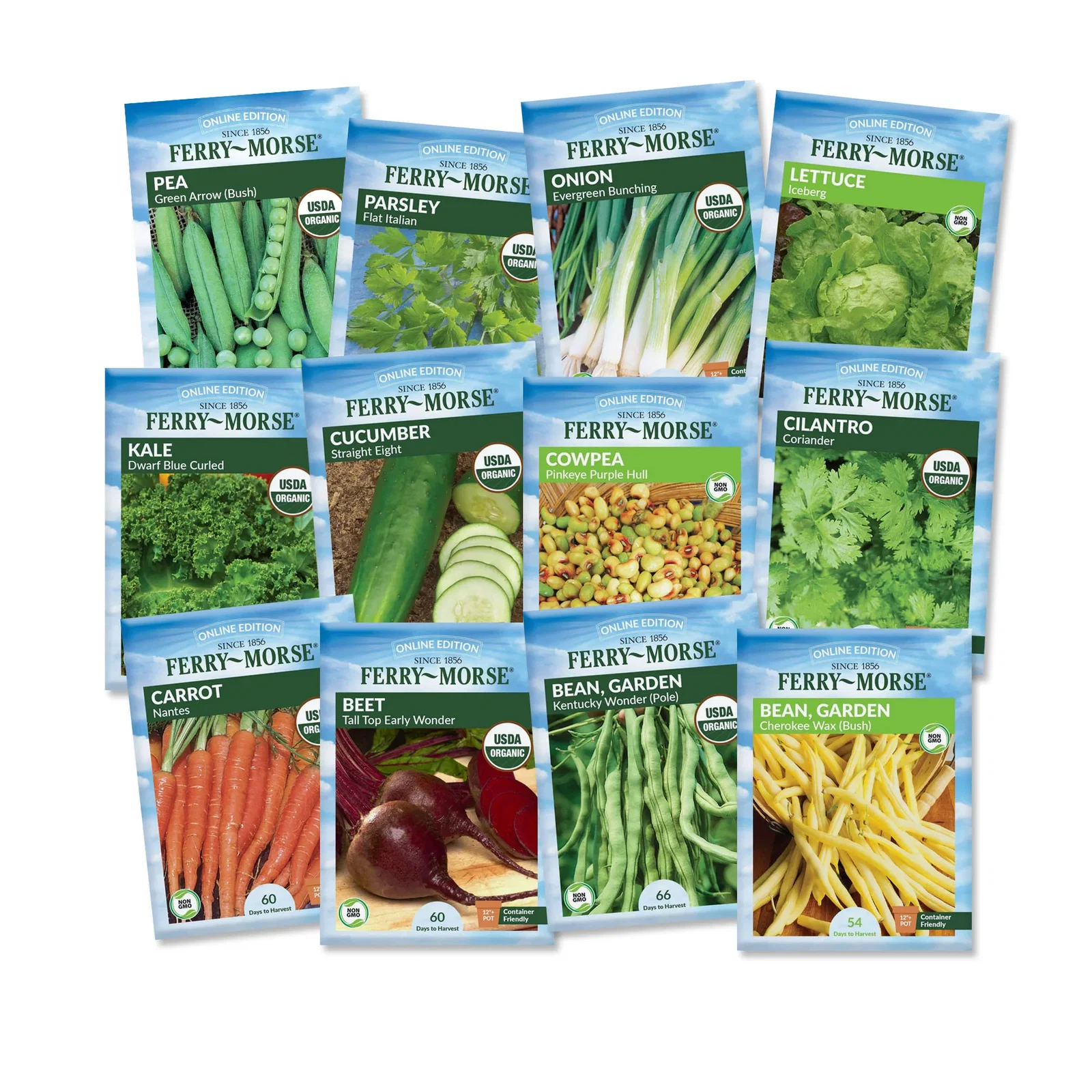 Image of Succession Planting Heirloom Seed Variety Pack - 12 Pack