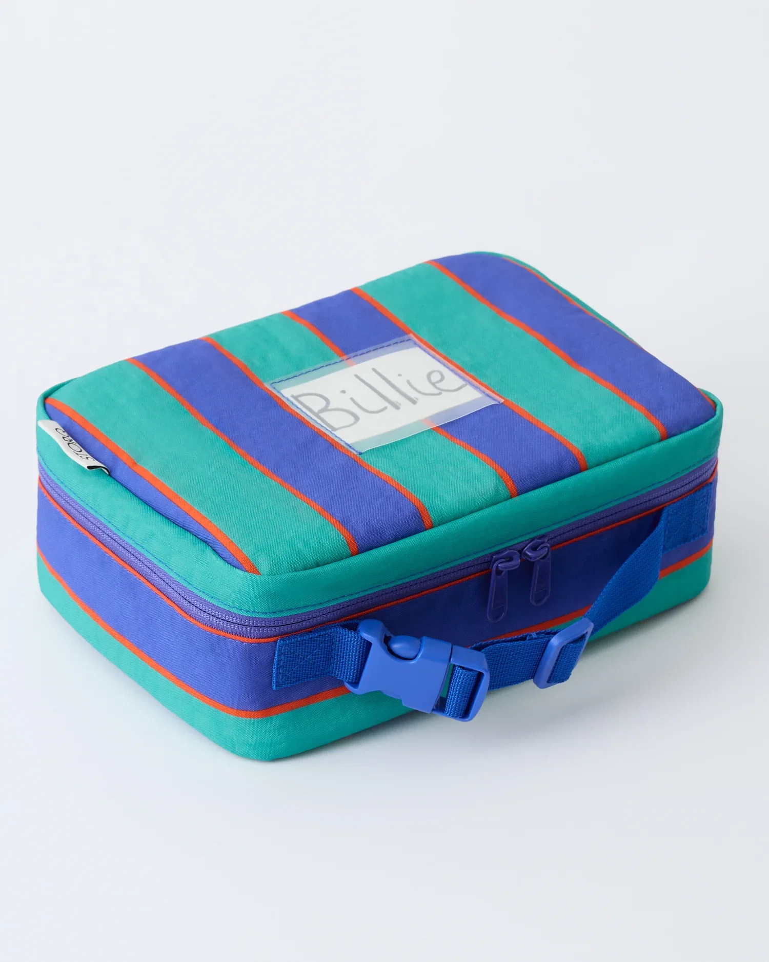 Image of Cool Kid Lunch Box | Navy & Green Stripe