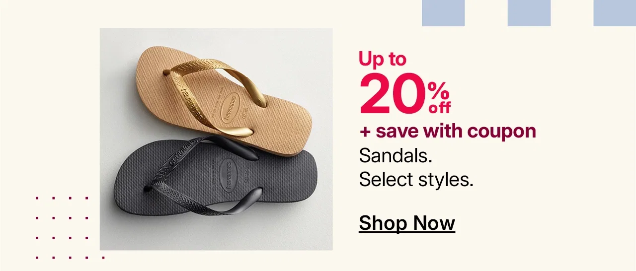 up to 20% off sandals
