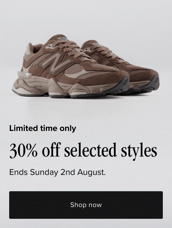 Shop 30% off selected styles