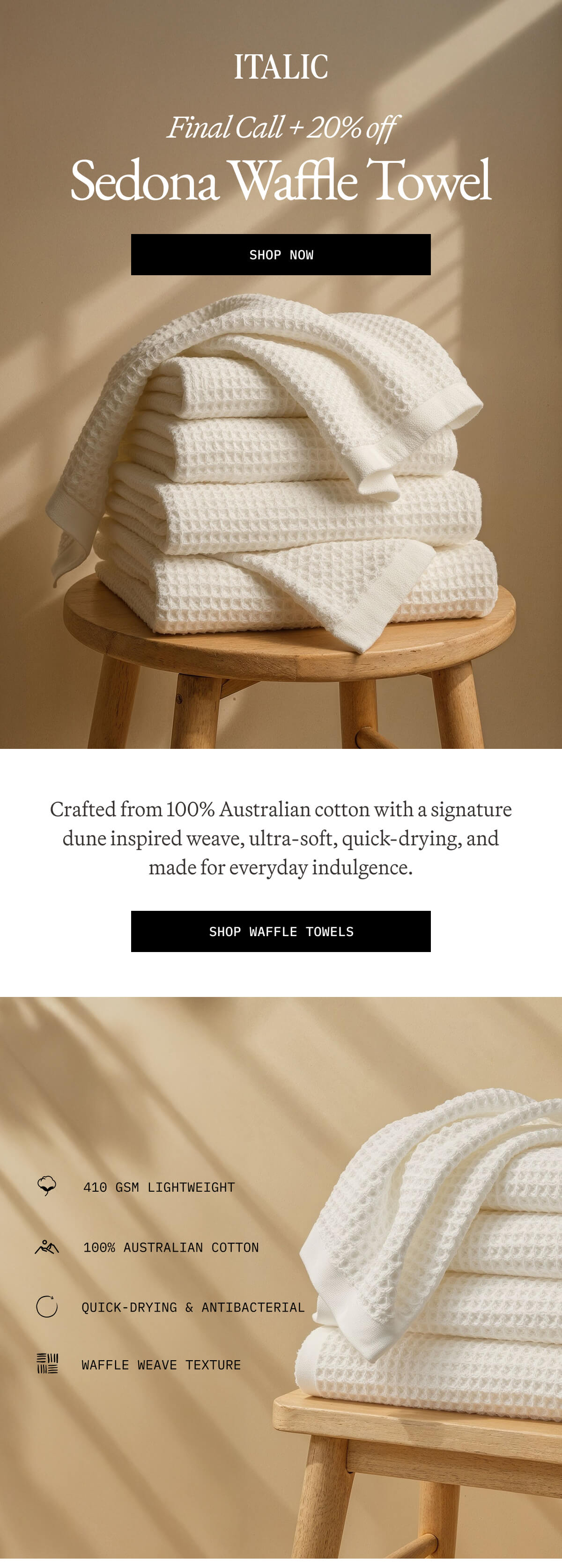 ITALIC | Sedona Waffle Towel
