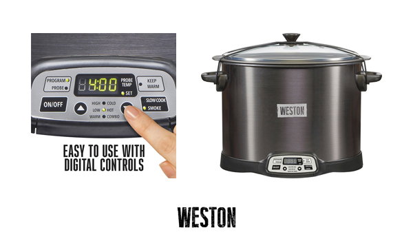 2-in-1 XL Programmable Slow Cooker and Electric Indoor Smoker