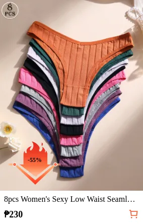 8pcs Women s Sexy Low Waist...