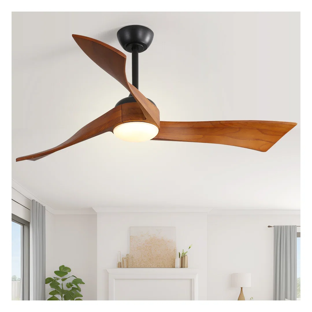 Kemp 52" W Dimmable LED Propeller Ceiling Fan