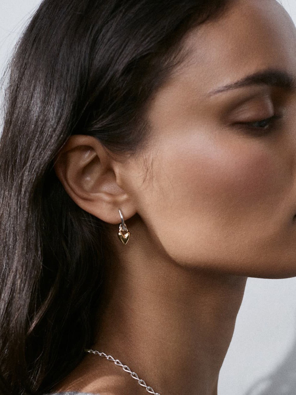 Heart Loop Drop Earrings
