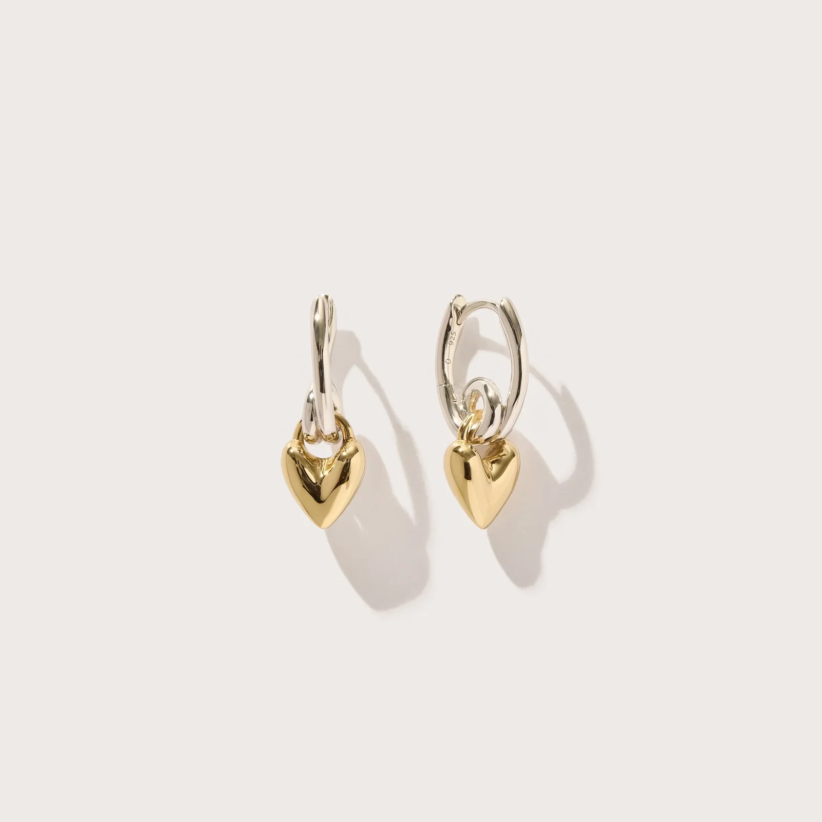 Image of Heart Loop Drop Earrings