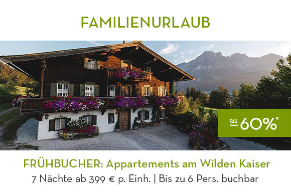 FRÜHBUCHER: Appartements im Bergdoktordorf am Wilden Kaiser