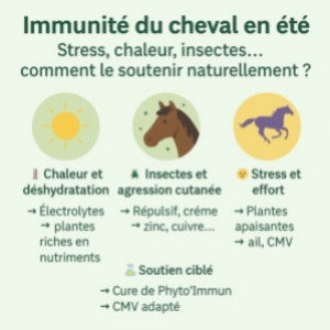 Immunité cheval en été : stress, chaleur, insectes ... que faire?