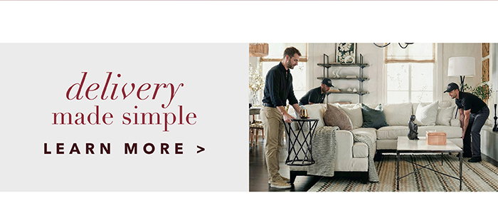 Delivery made simple | Learn more >