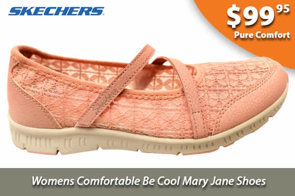 Skechers Womens Comfortable Be Cool Mary Jane Shoes