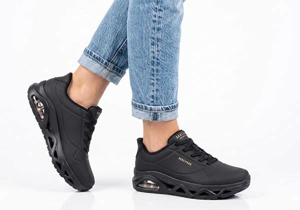 Skechers Womens Slip Ins Uno Glide Step Glide On Air Comfortable Shoes