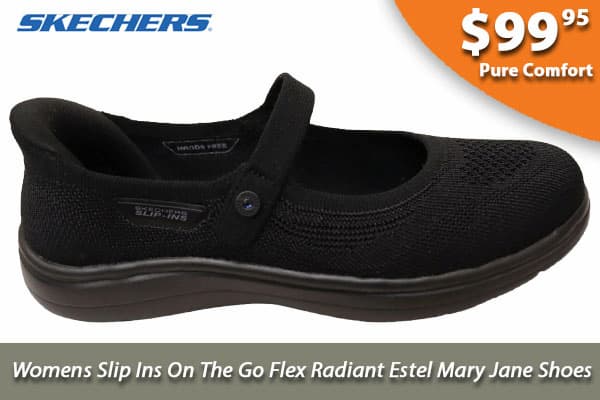 Skechers Womens Slip Ins On The Go Flex Radiant Estel Mary Jane Shoes