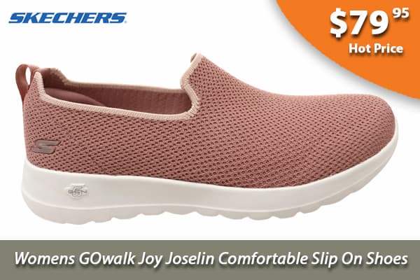 Skechers Womens GOwalk Joy Joselin Comfortable Slip On Shoes