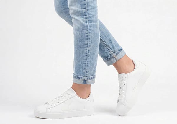 Skechers Womens Eden LX Top Grade Comfortable White Sneakers