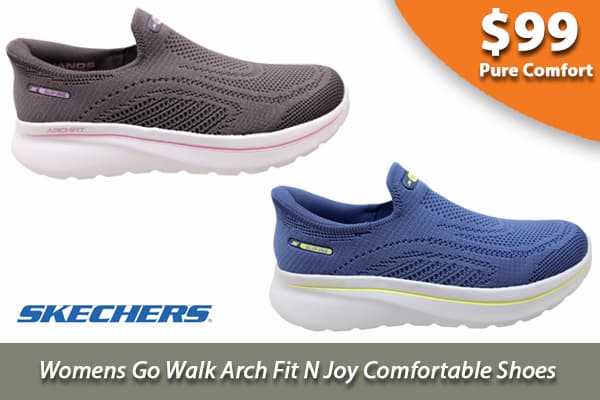 Skechers Womens Go Walk Arch Fit N Joy Comfortable Shoes