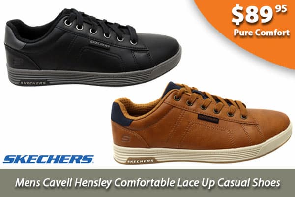 Skechers Mens Cavell Hensley Comfortable Lace Up Casual Shoes
