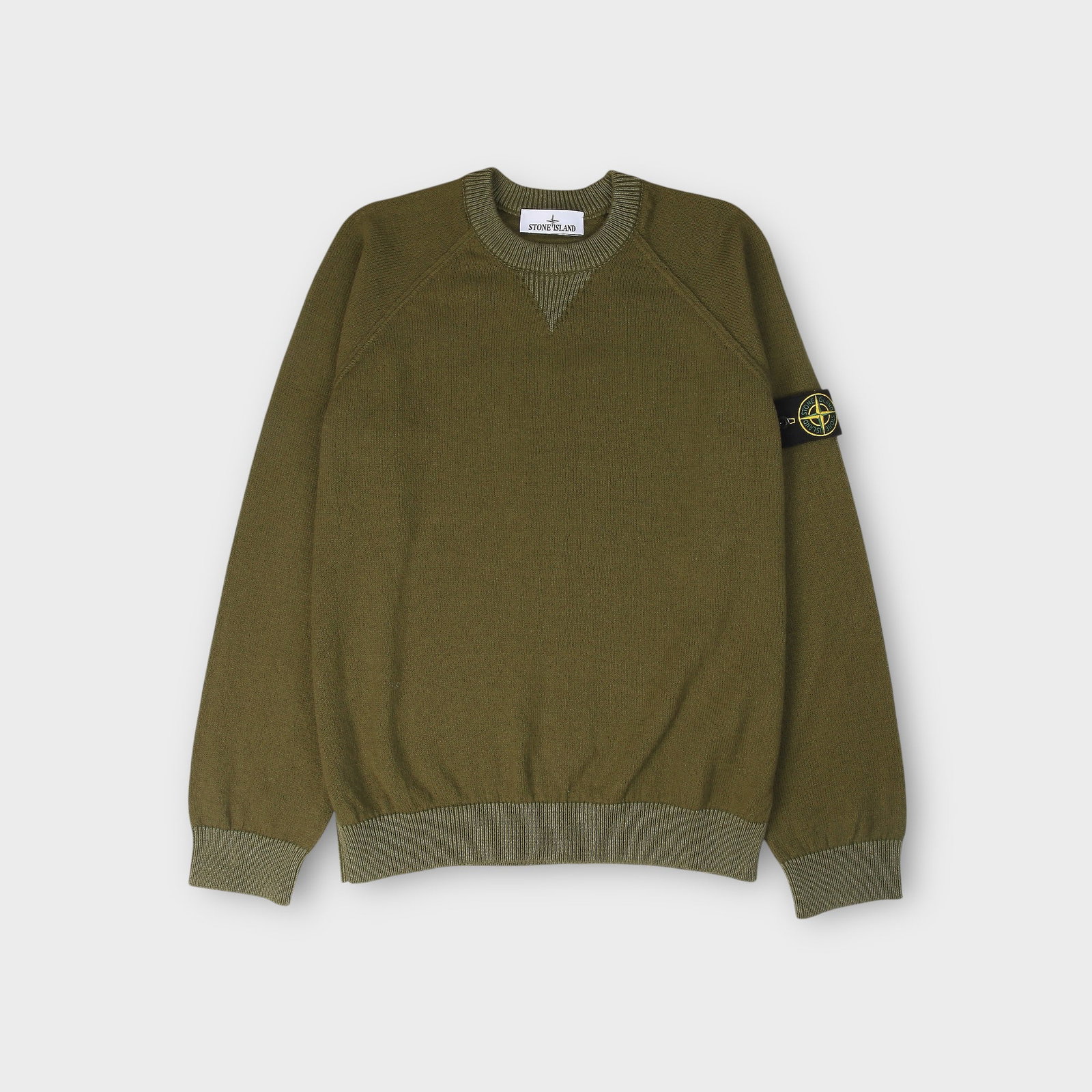 Image of Stone Island Crewneck Jumper Loose Fit I Military Green