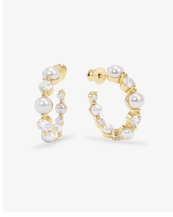 She's an Icon Pearl Hoops 1"