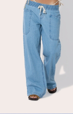 Zonte Elastic Waist Saltwashed Denim Pants - Like your favorite jeans, only easier. The Zonte Pants pair a relaxed full-length fit with a comfortable elastic waist and oversized pockets for an effortless throw-on-and-go feel.