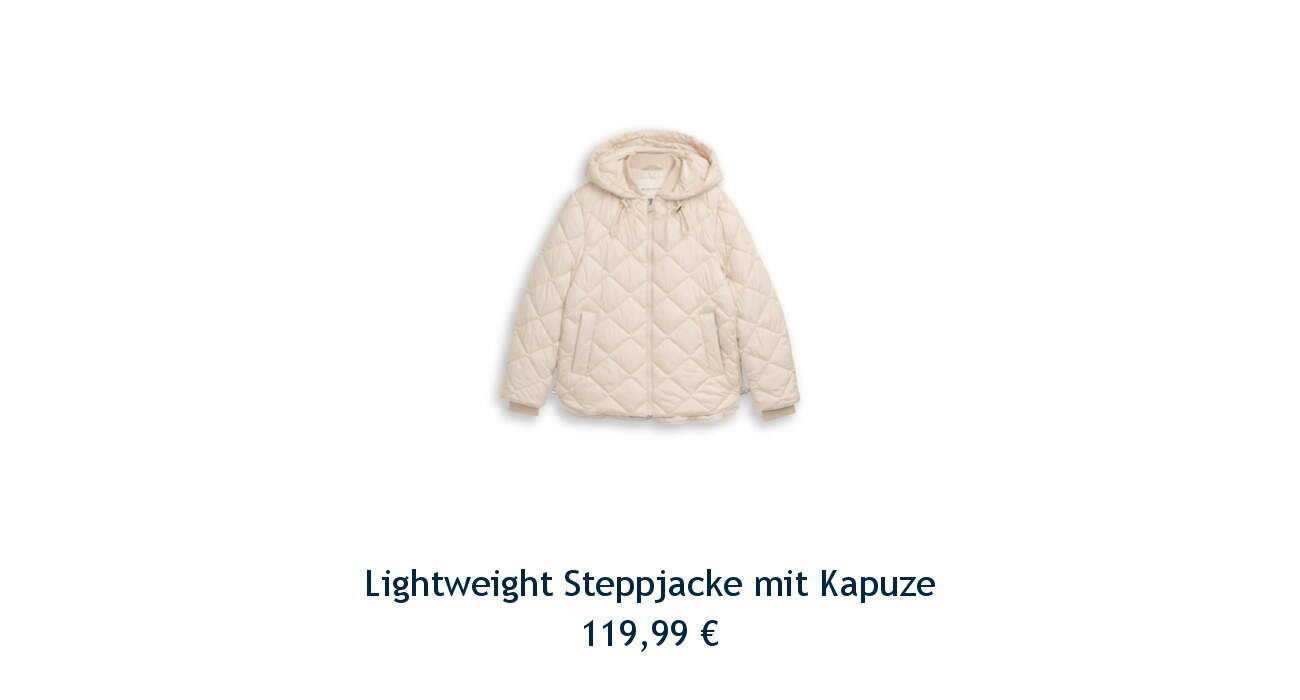 Empfohlenes Kleidungsstück – Details per Klick