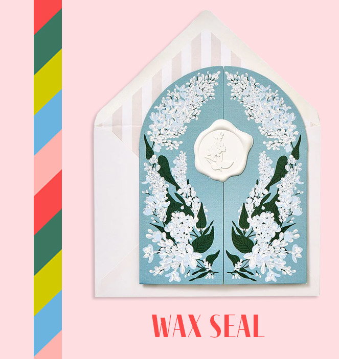 Blue Floral Gateway Embellished Wedding Card