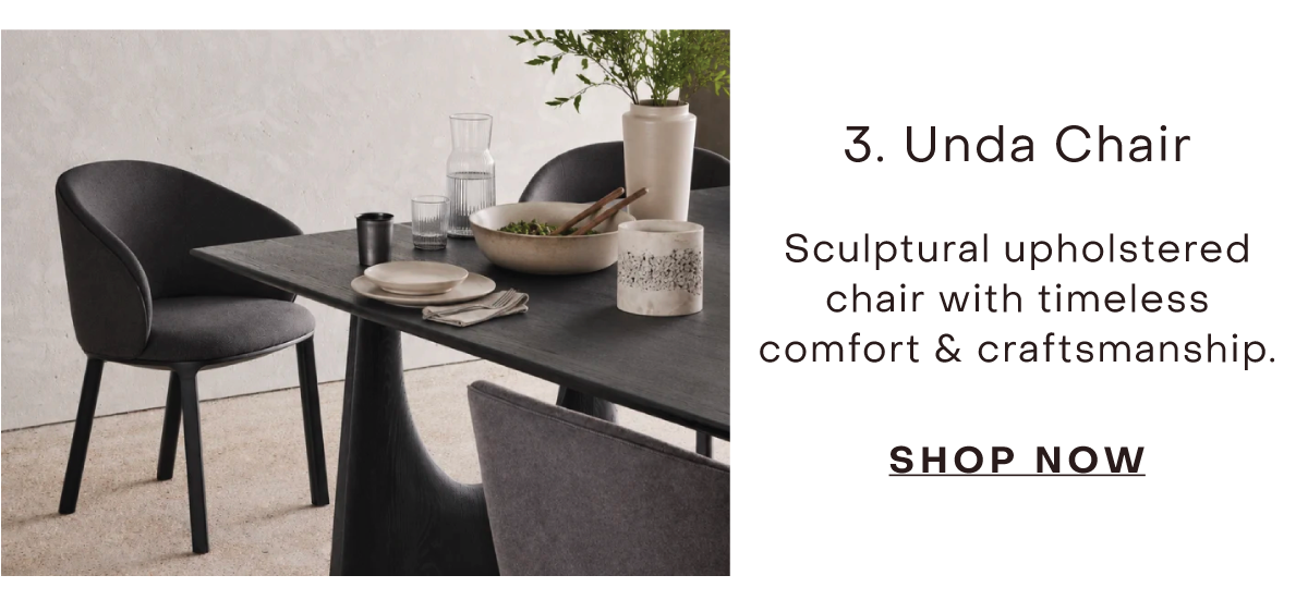  Unda Chair  Sculptural upholstered chair with timeless comfort & craftsmanship.