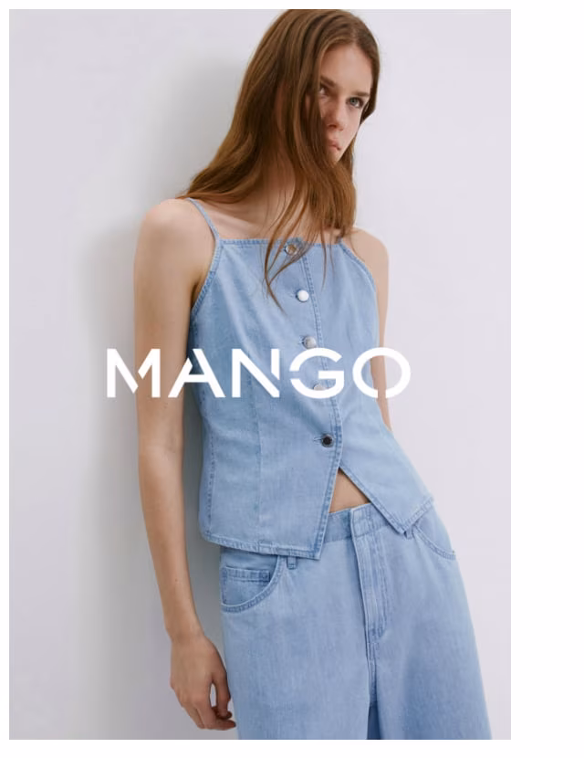 Sleeveless denim top from Mango