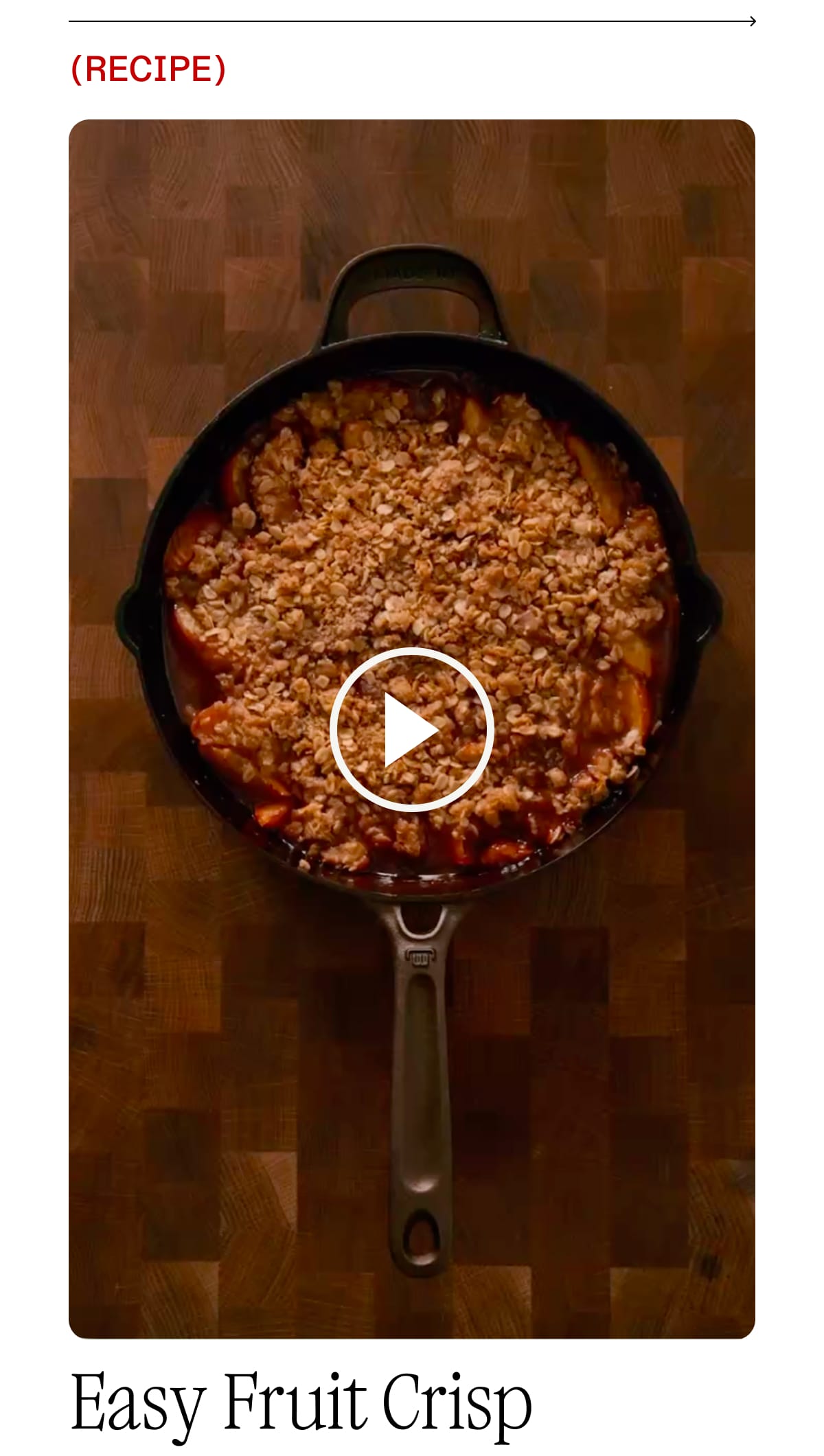 Recipe: Easy Fruit Crisp