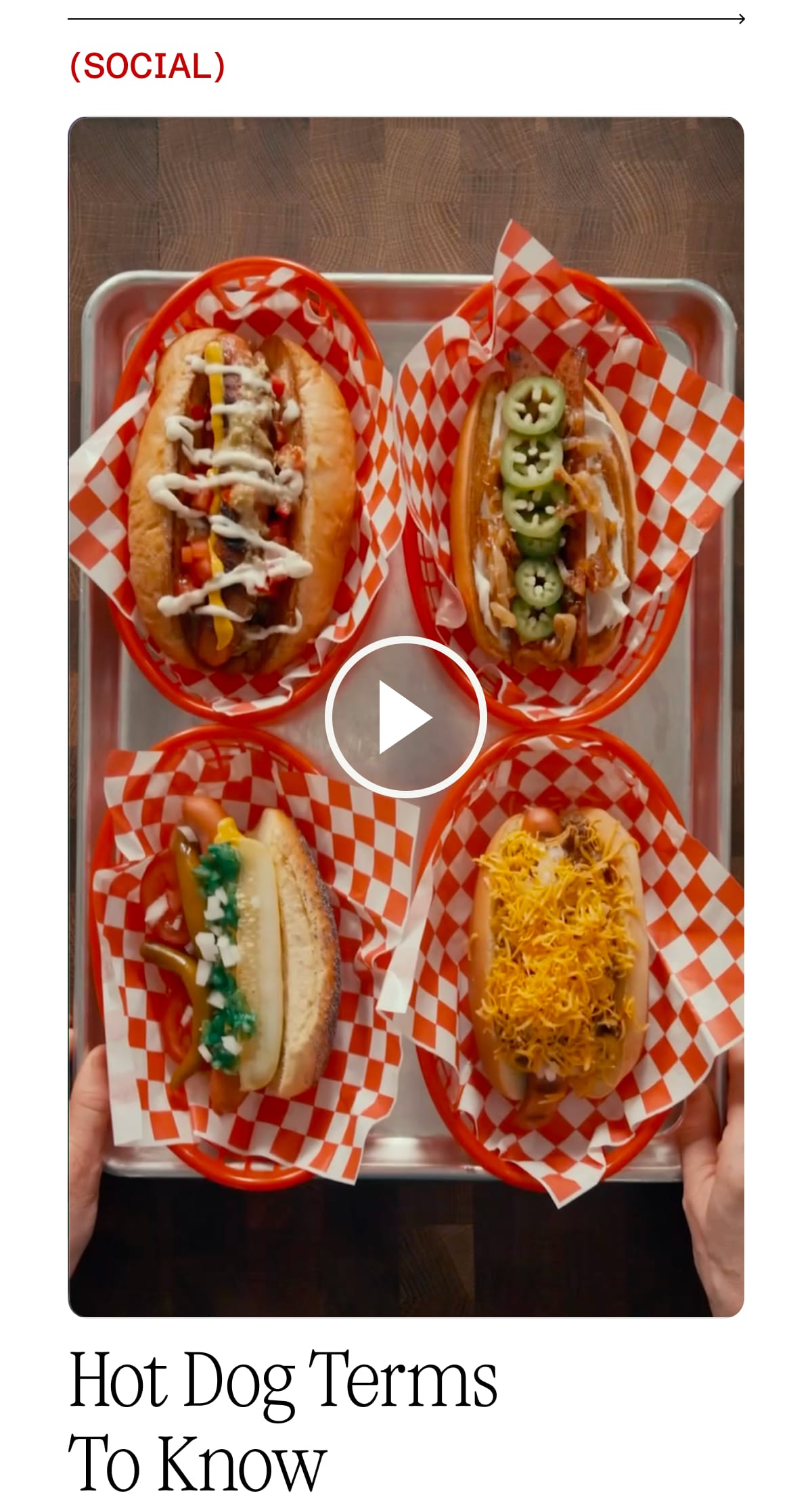 Social: Hot dog terms to know