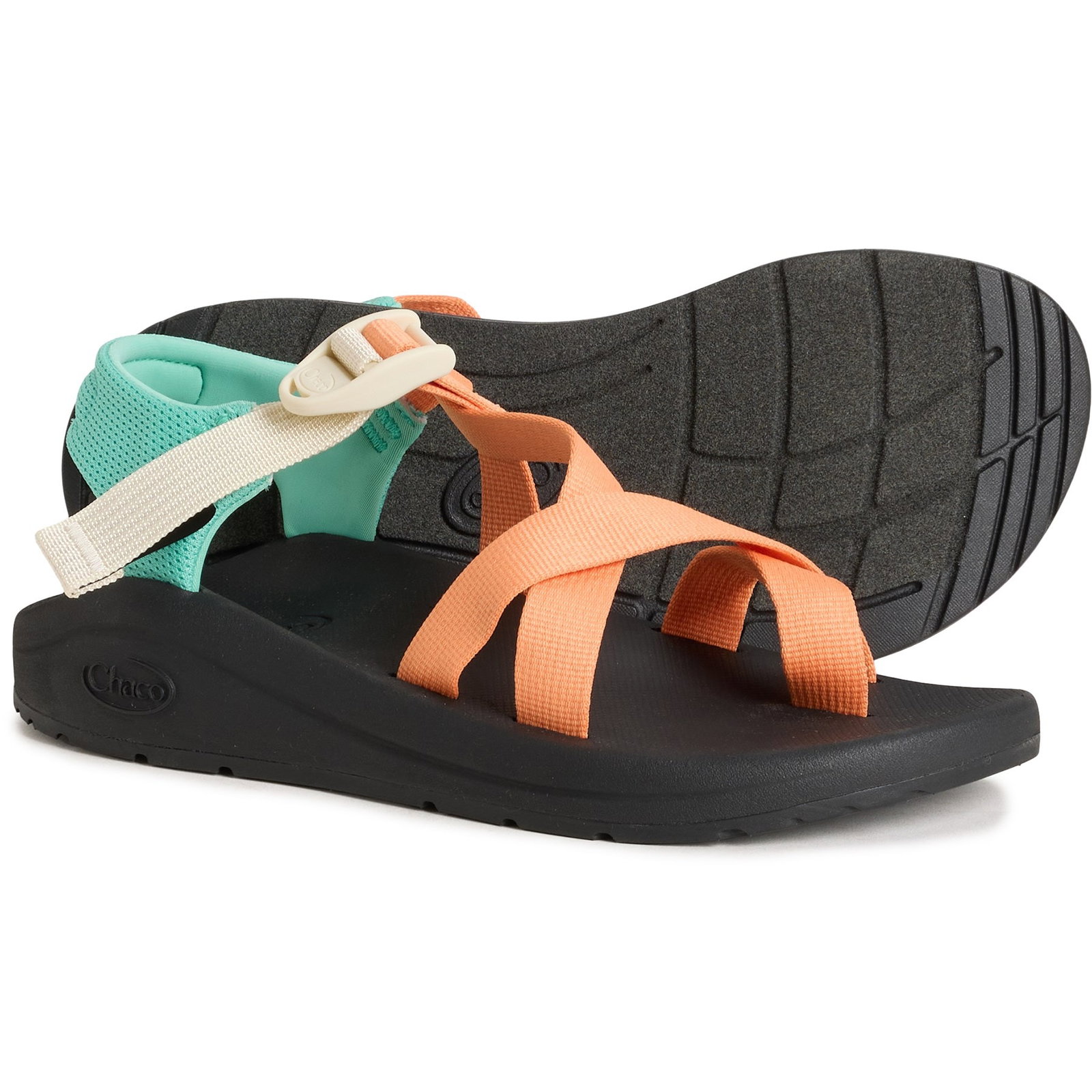 Chaco CushZ Toe-Loop Sport Sandals for Women | Mango Tango | Size 6