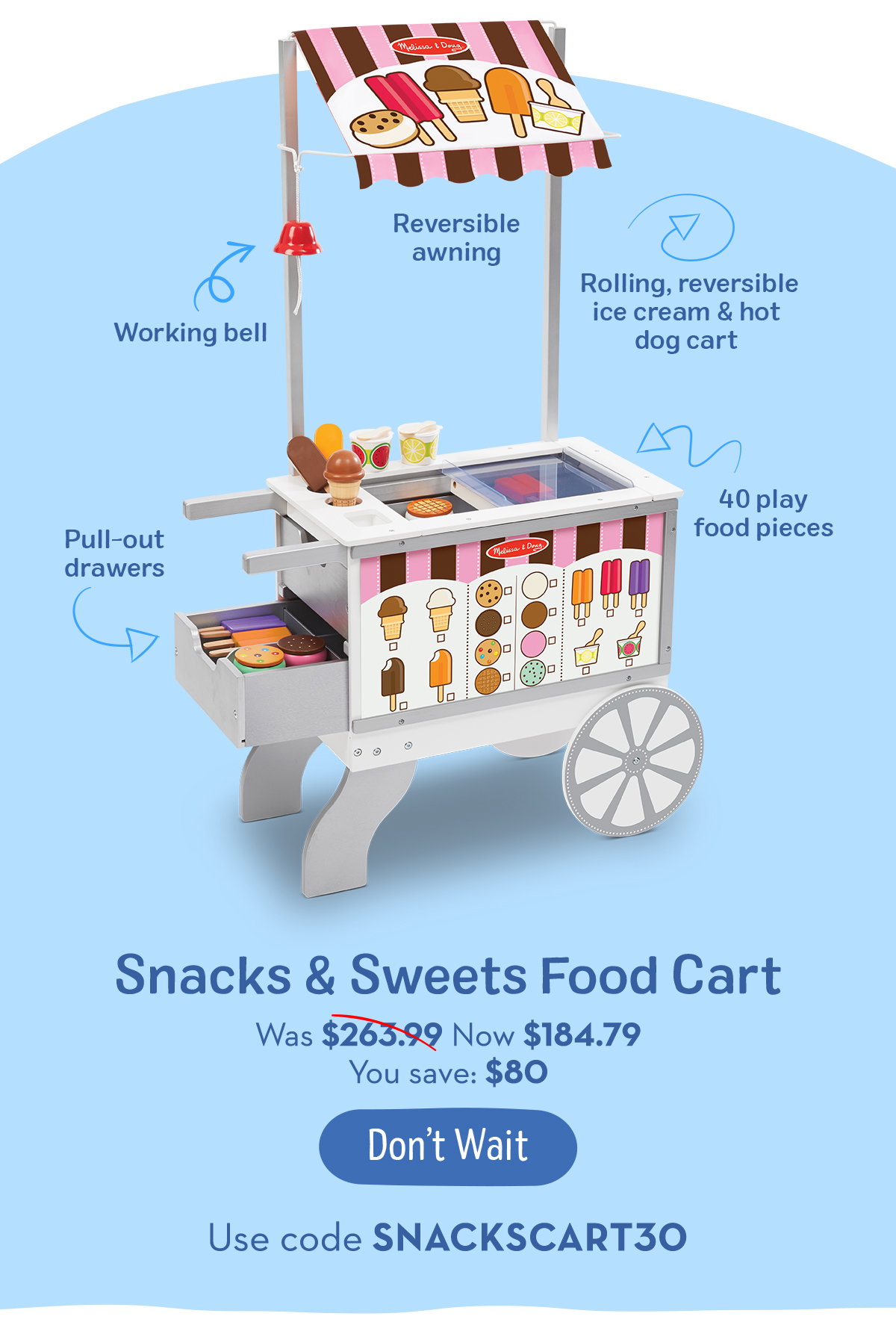 Snacks & sweets food cart 