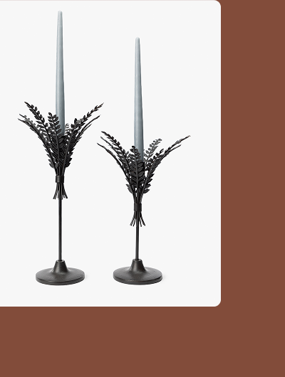 Addams Black Taper Holder