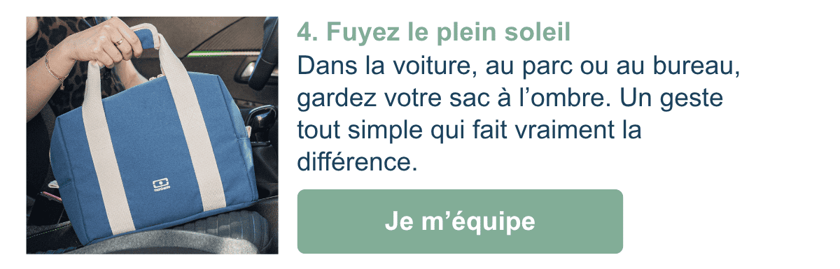 image avec un sac isotherme en transport voiture
