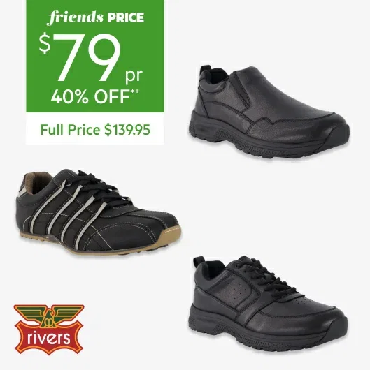 Rivers Men's Glide, Glove or Kakman Shoe