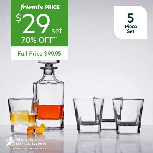 Maxwell & Williams Diamante Whiskey Set
