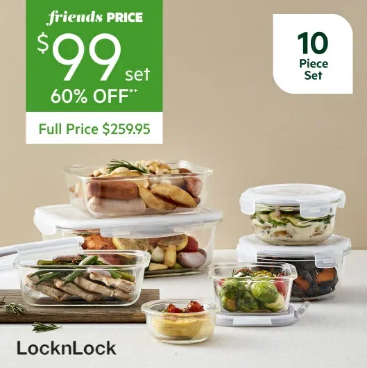 Lock & Lock Euro Glass Food Storage Set