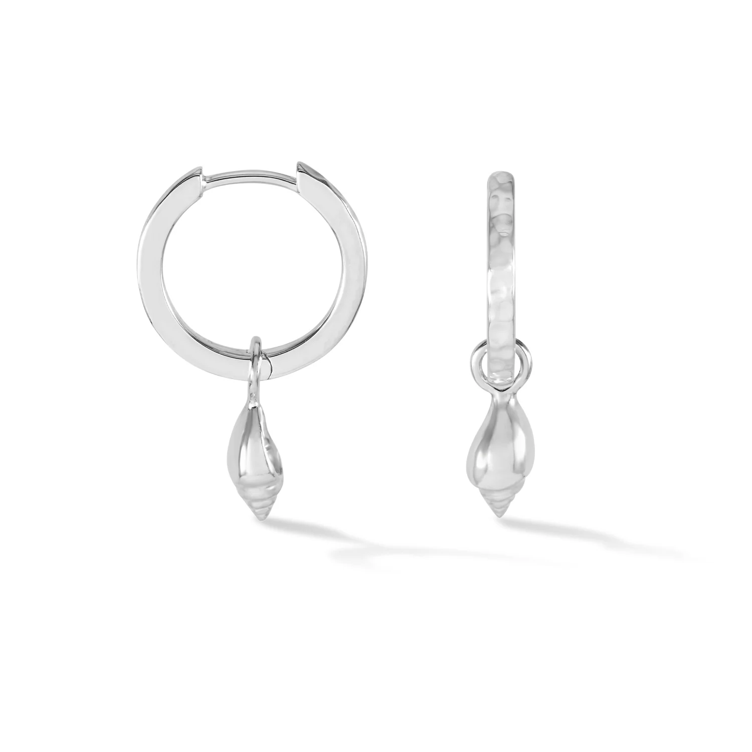 Image of Seashell Narrative Huggie Hoops