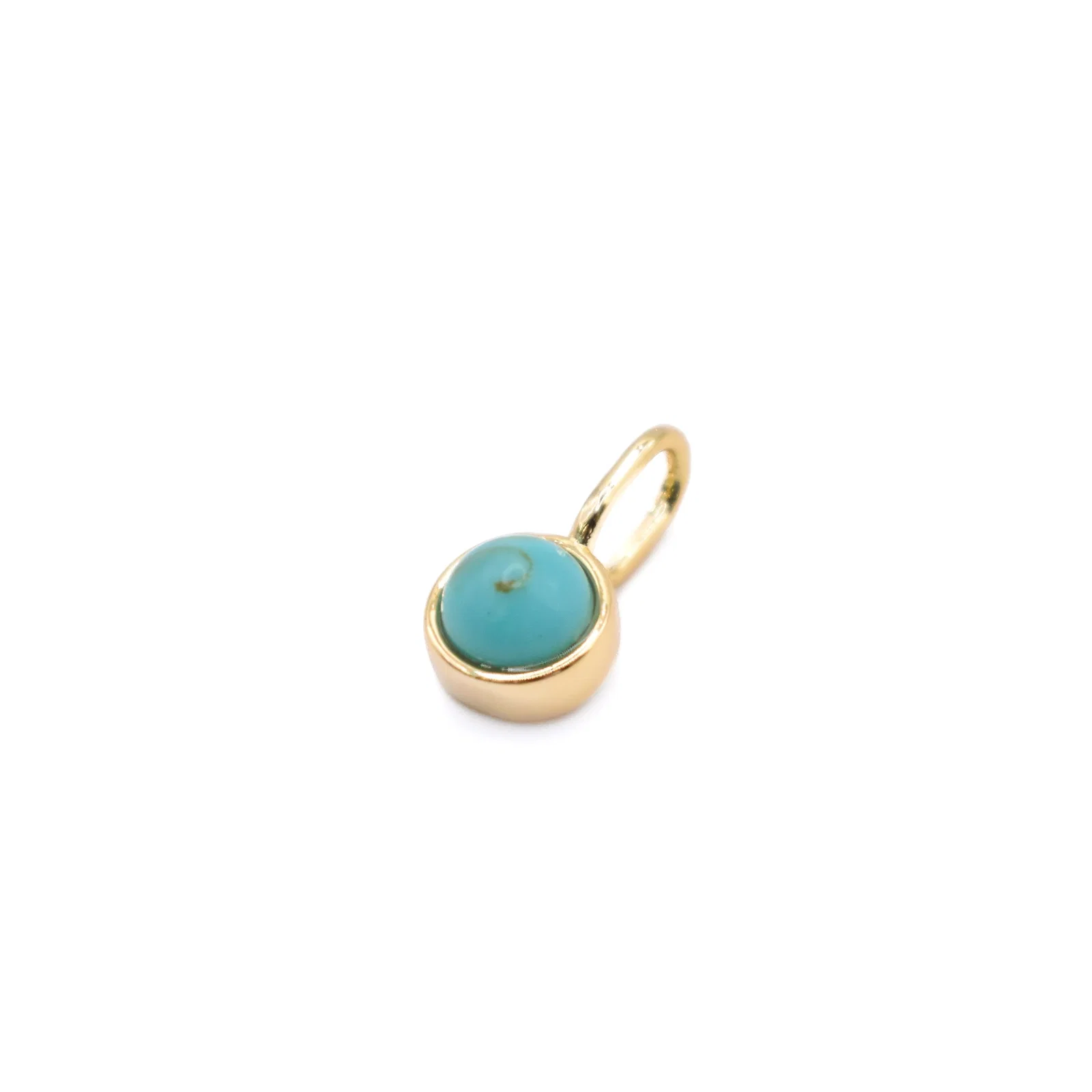 Image of Turquoise Bezel Stone Charm