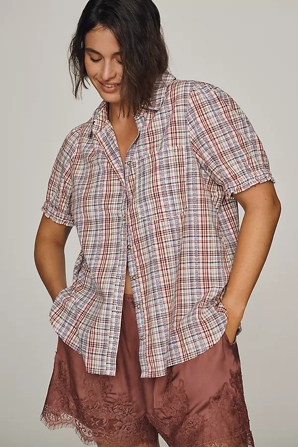 Pilcro Aly Puff-Sleeve Blouse