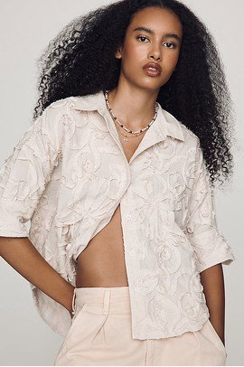 Maeve Mabel Boxy Oxford Shirt