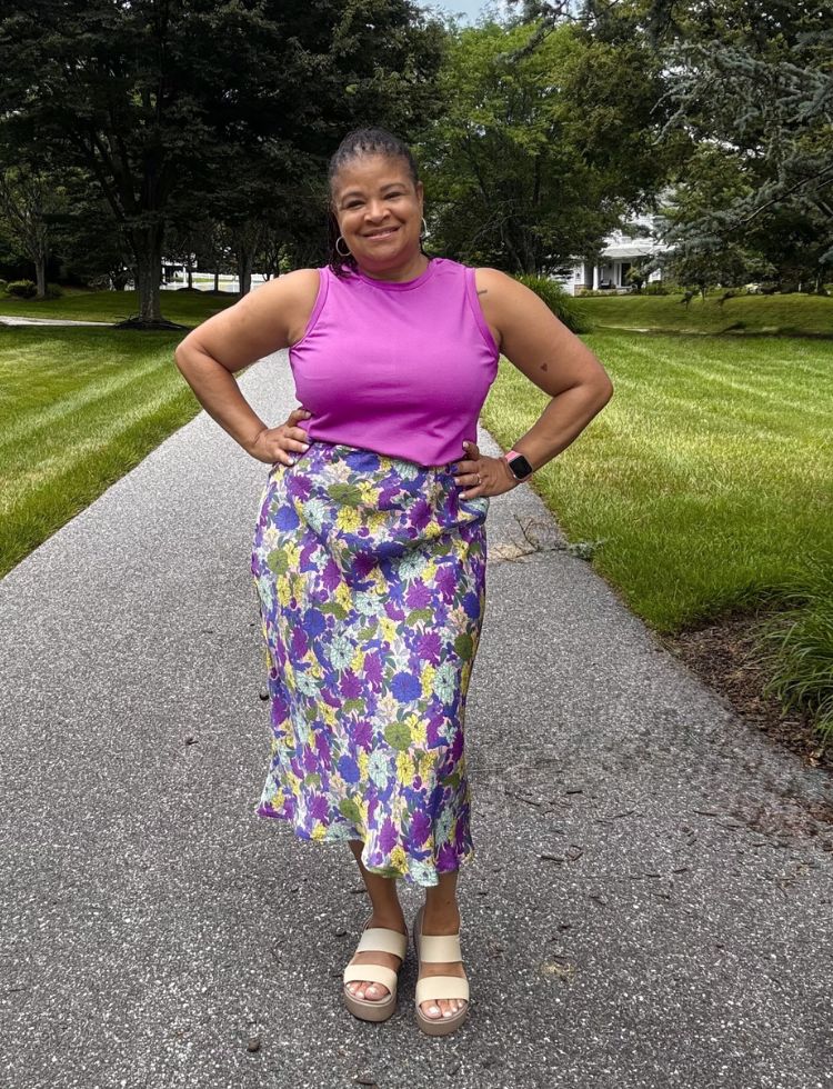 Style Arc Genoa Bias Cut Skirt