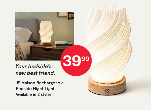 Maison Rechargeable 'Twist' Bedside Night Light