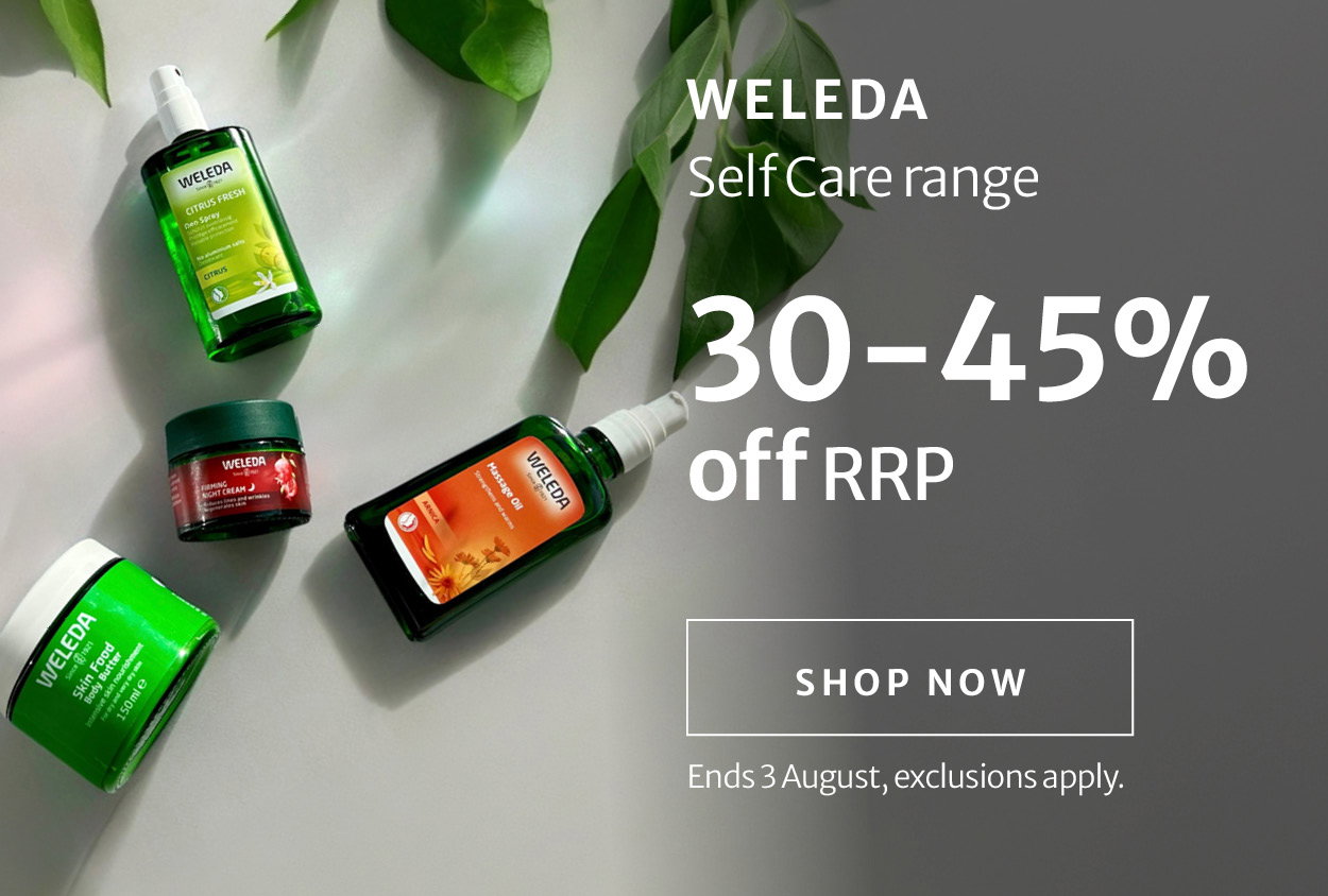 30-45% off RRP on Weleda Self Care range