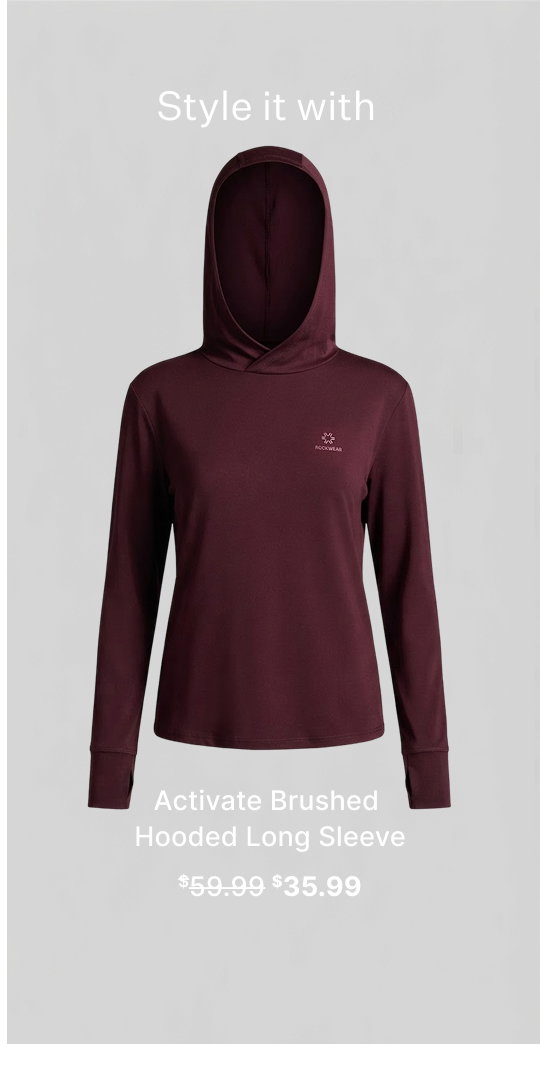 Activate Brushed Hooded Long Sleeve
