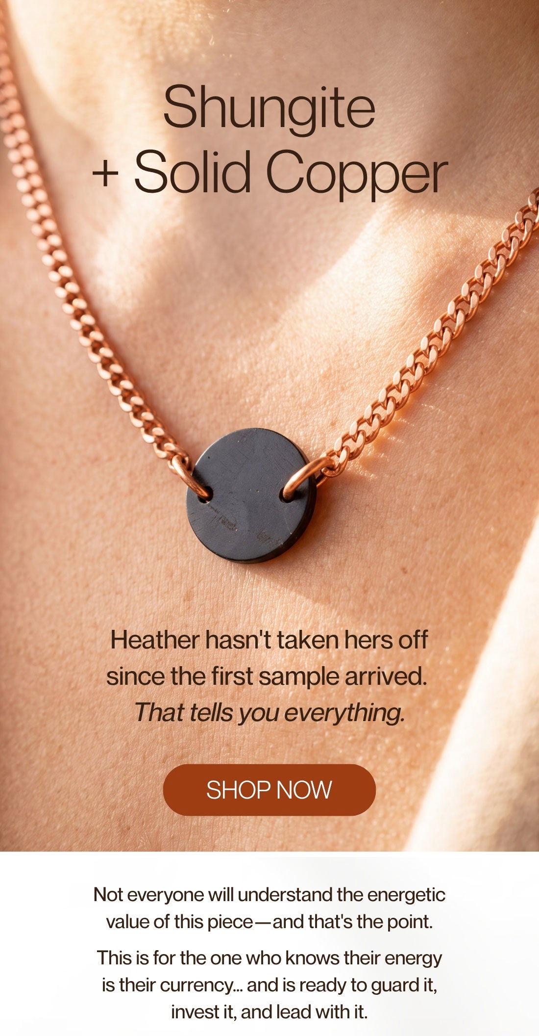 Shungite + Solid Copper