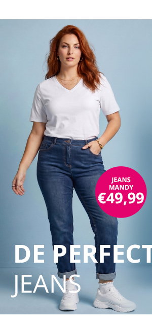 Jeans Mandy, recht 5-pocketmodel, comfortabele tailleband, stretch