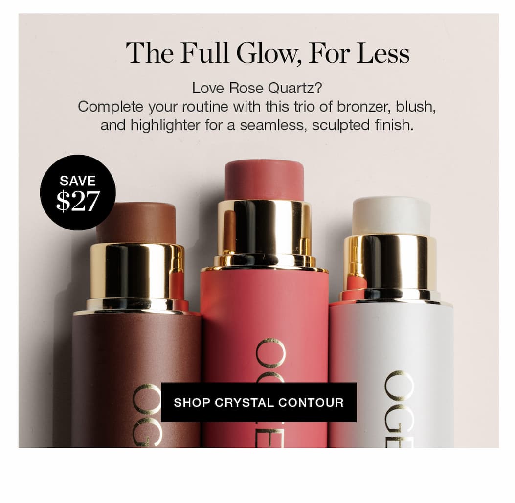 The Full Glow, For Less | Love Rose Quartz? Complete your routine with this trio of bronzer, blush, and highlighter for a seamless, sculpted finish.