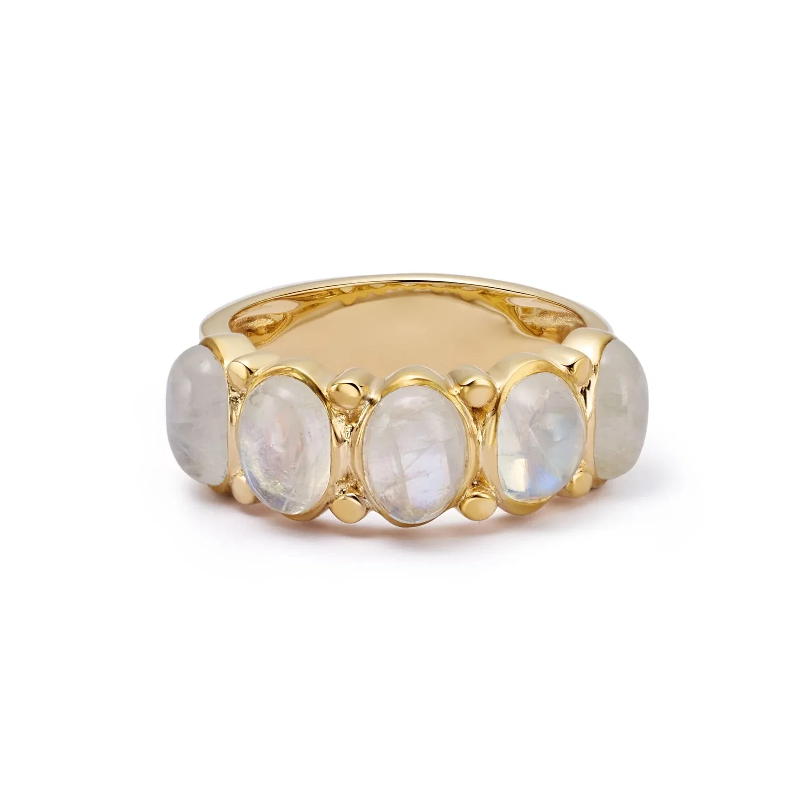 Image of Bold Moonstone Ring 18ct Gold Plate