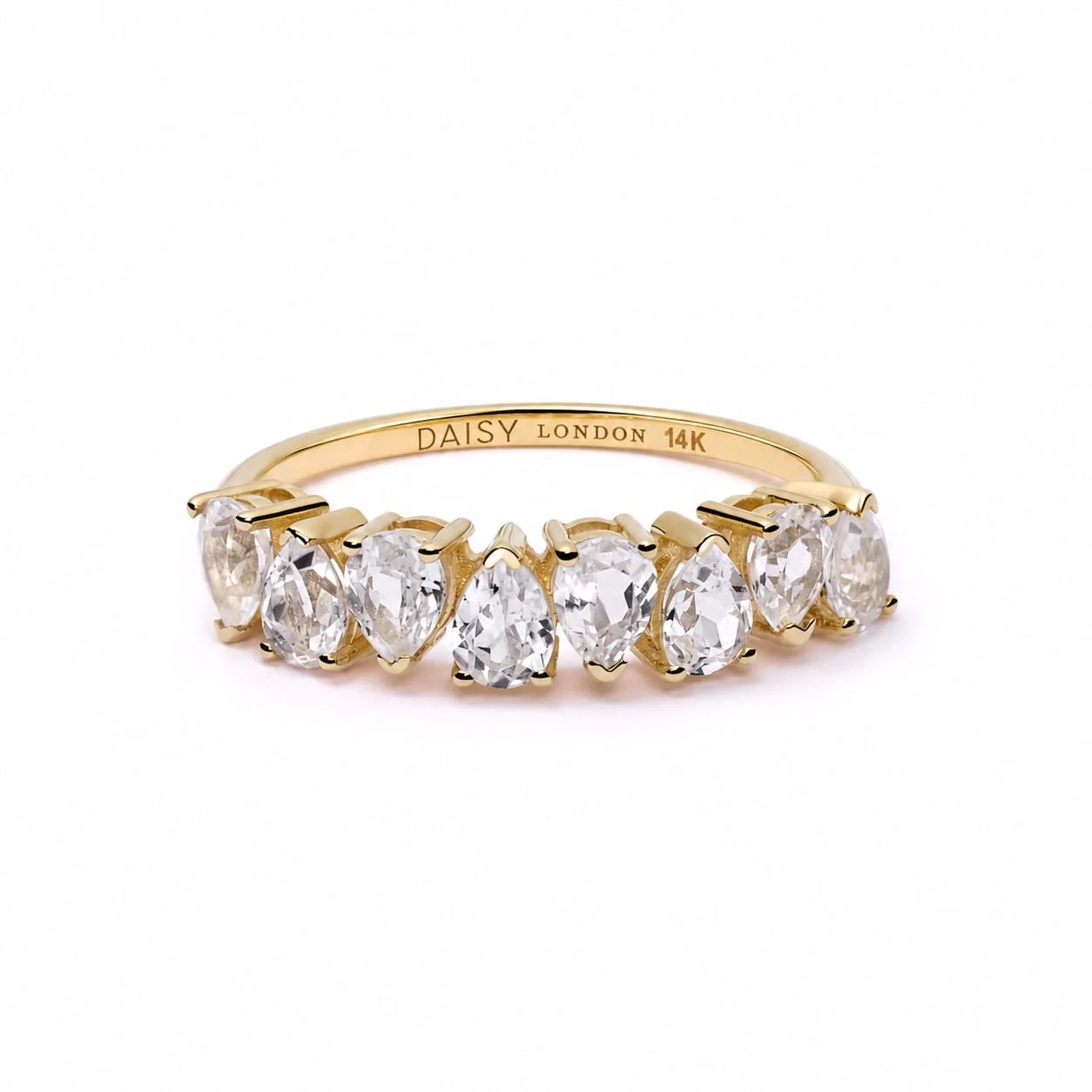 Image of Estée Lalonde Fine Pear Sapphire Ring 14ct Solid Gold